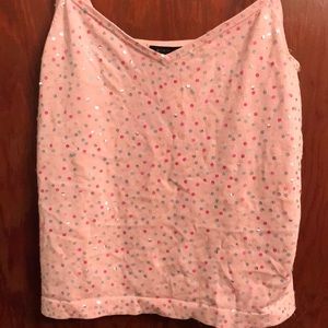 BCBG medium Pink bedazzled tank top